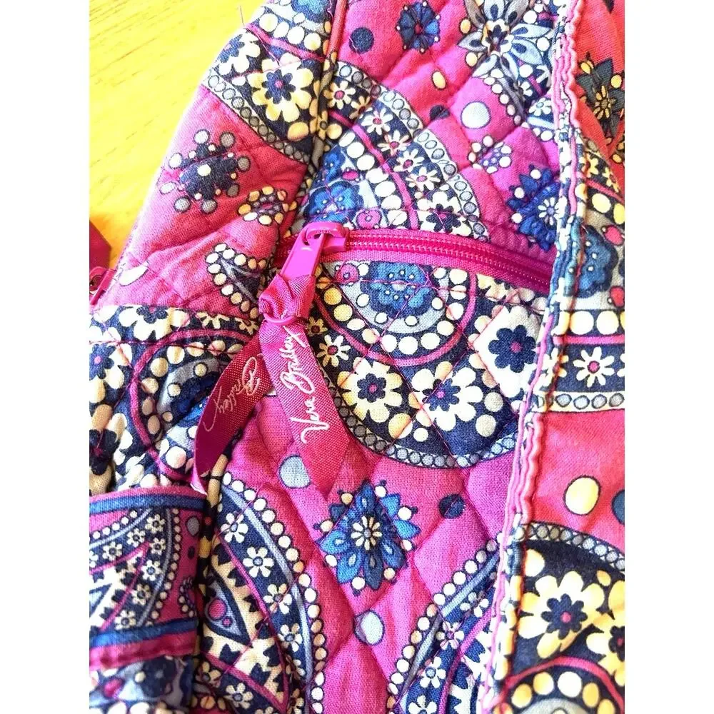 Vera Bradley Backpack Bag Quilted Paisley Floral Campus Boho Hippie L-XL